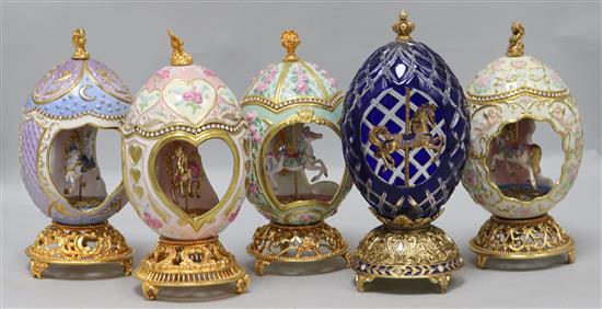 House of Faberge. Twelve horse / bird eggs